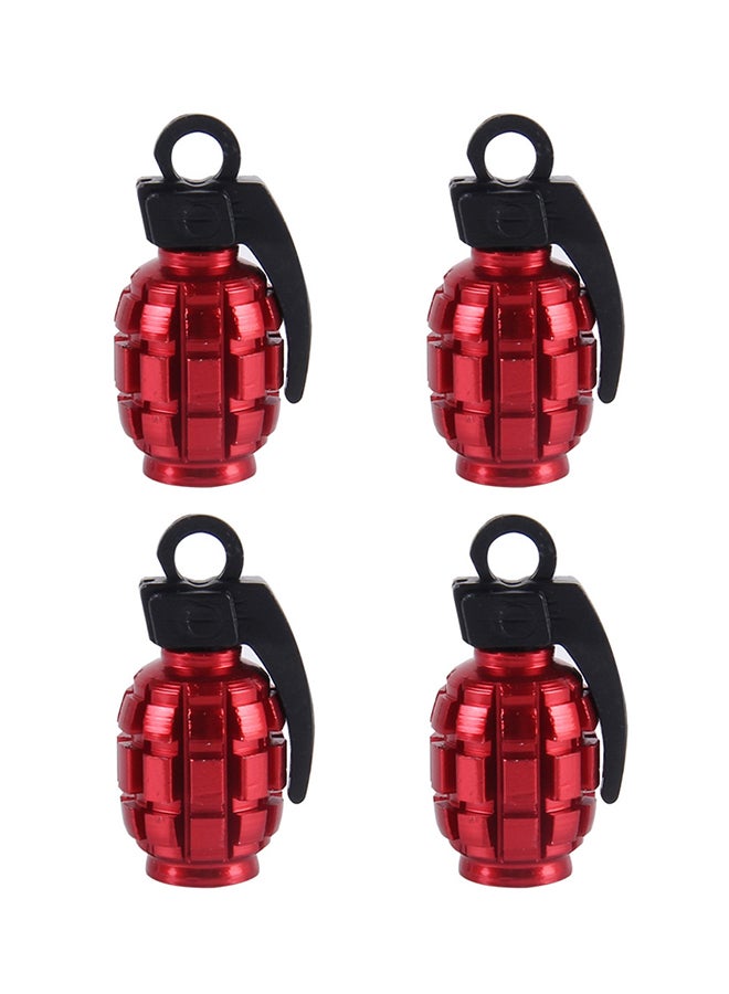 Generic 4-Piece Grenade Shaped Car Tire Valve Cap  - Image 1