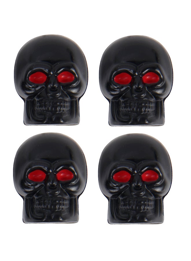 Generic 4-Piece Skull Style Car Tire Valve Cap  - Image 1