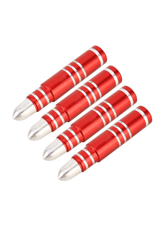 Generic 4-Piece Long Bullet Shaped Car Tire Valve Cap  - Image 1