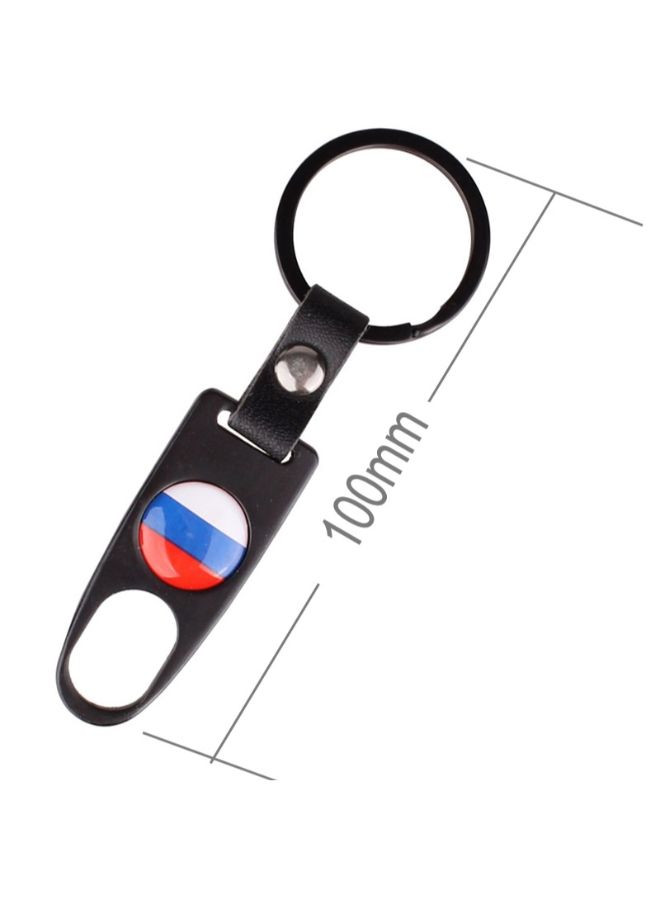 Generic 4-Piece Russian Federation Flag Pattern Car Tire Valve Cap With Key Ring - Image 2