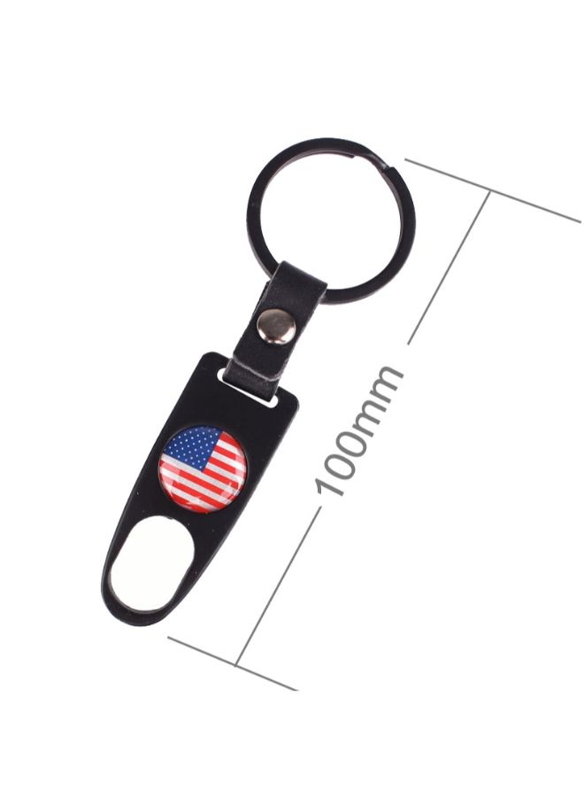 Generic 4-Piece USA Flag Pattern Car Tire Valve Cap With Key Ring - Image 2