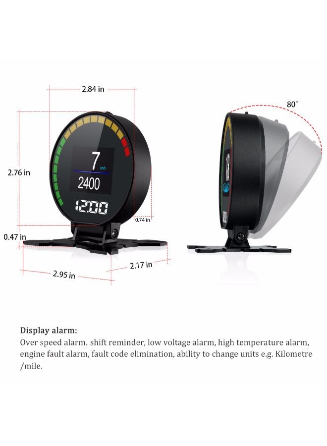 Generic OBD Smart Digital Meter Car HUD Head Up Display  - Image 2