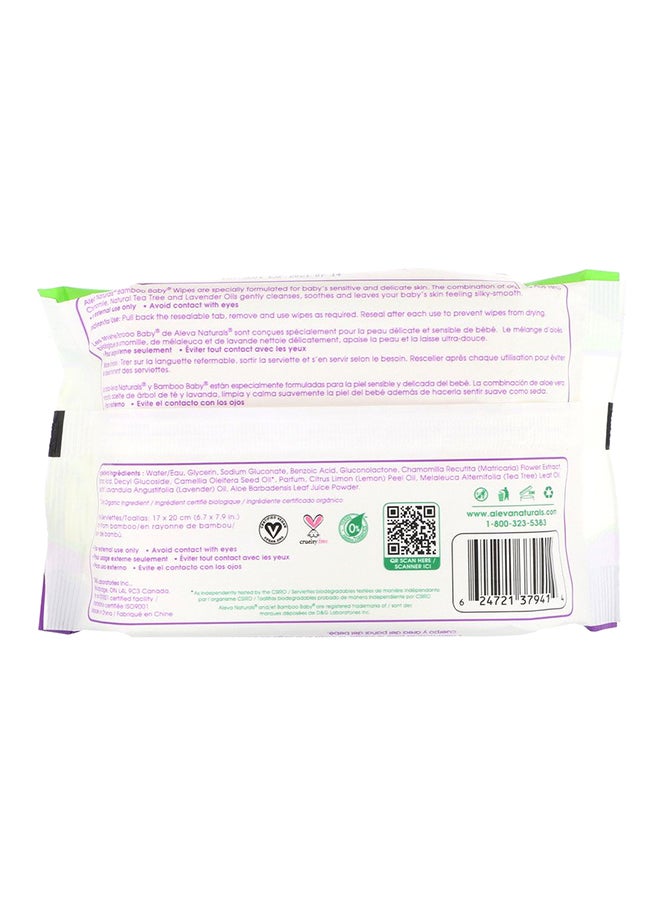 Aleva Naturals Bamboo Baby Wipes - 30 Wipes  - Image 2