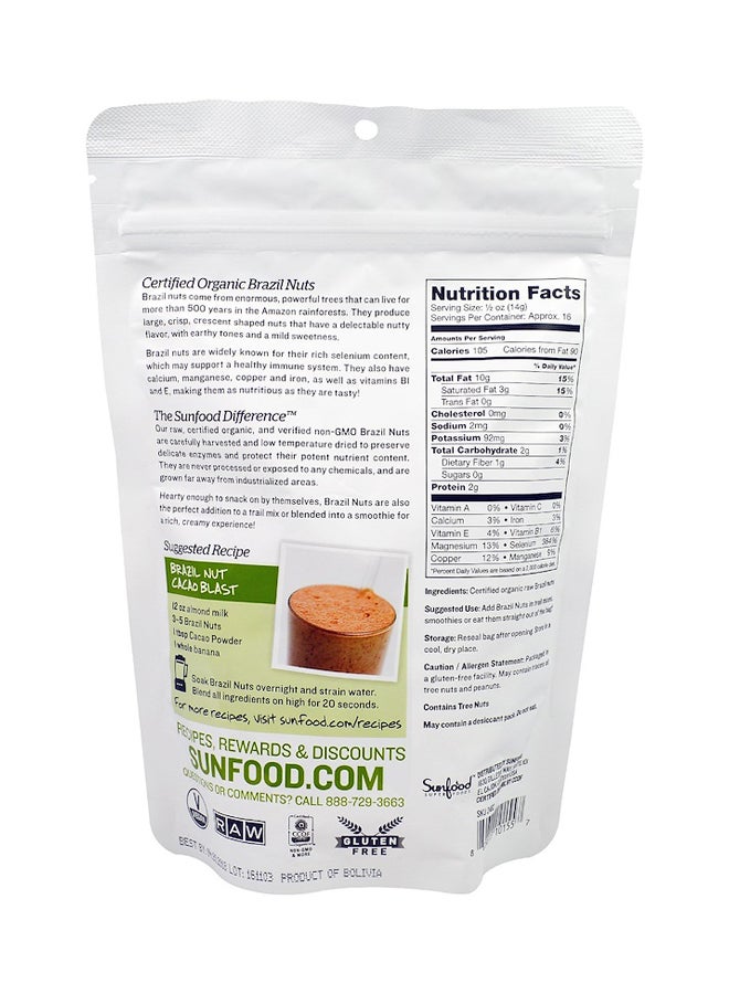 Sunfood Organic Brazil Nut 227grams - Image 2