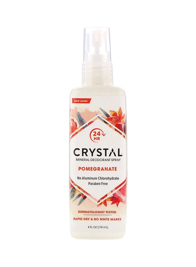 Crystal Mineral Deodorant Body Spray - Pomegranate Clear 118ml - Image 1