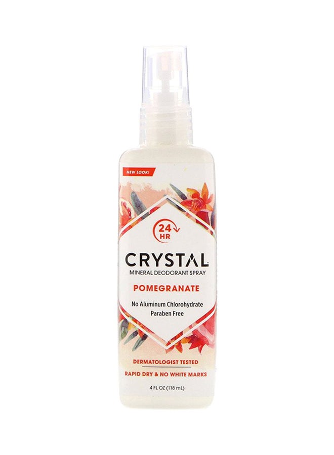 CRYSTAL ESSENCE Mineral Deodorant Body Spray - Pomegranate Clear 118ml  - Image 1