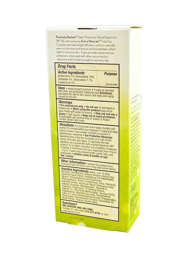 Aveeno Active Naturals Positively Radiant Daily Moisturizer Spf 30 250 Oz (Pack Of 3) - Image 2