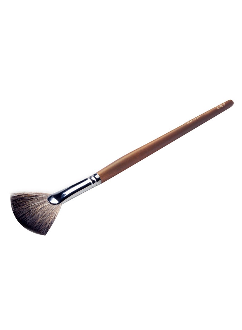 ليف فرشاة للوجه على شكل مروحة بني\فضي\أسود - Image 2