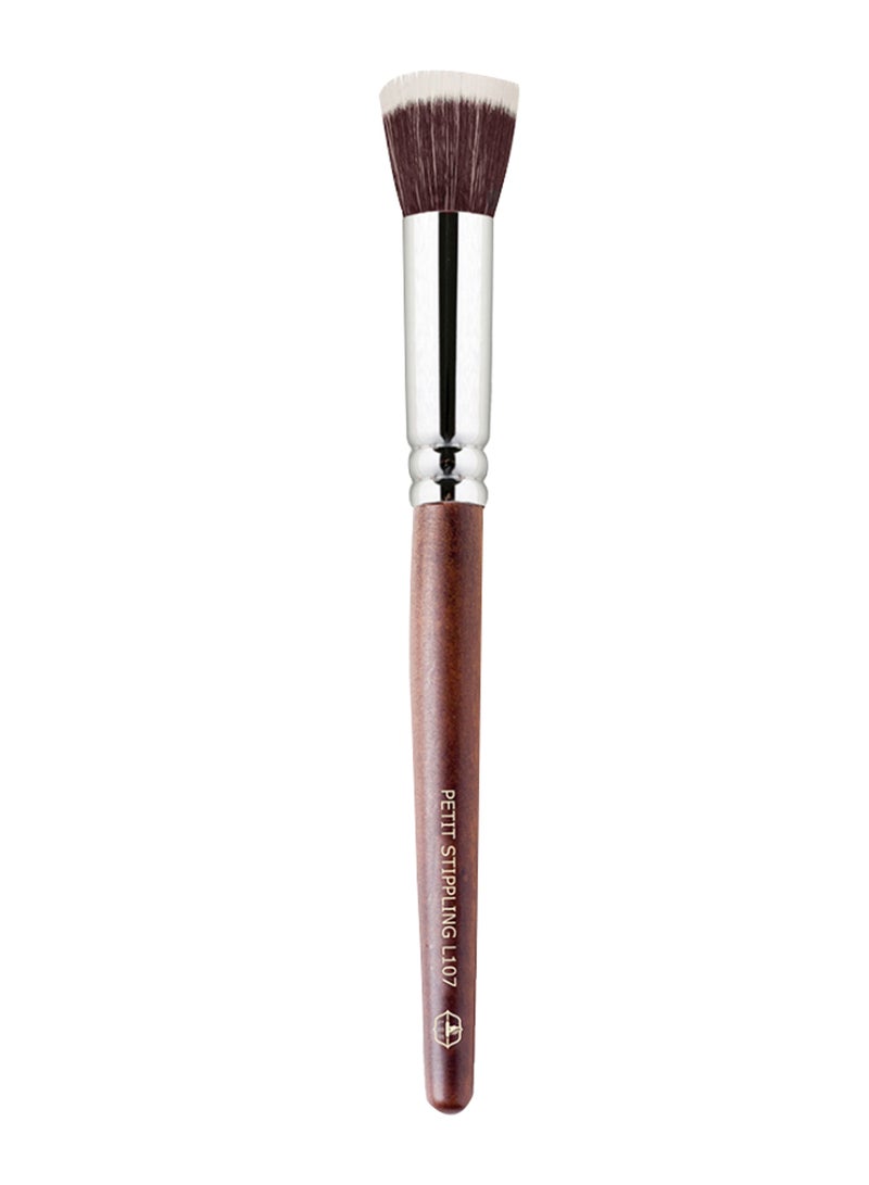 LEF Petit Stippling Face Brush Brown/Silver/White - Image 1