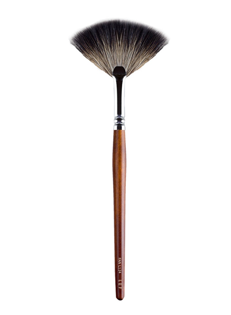 ليف فرشاة للوجه على شكل مروحة بني\فضي\أسود - Image 1
