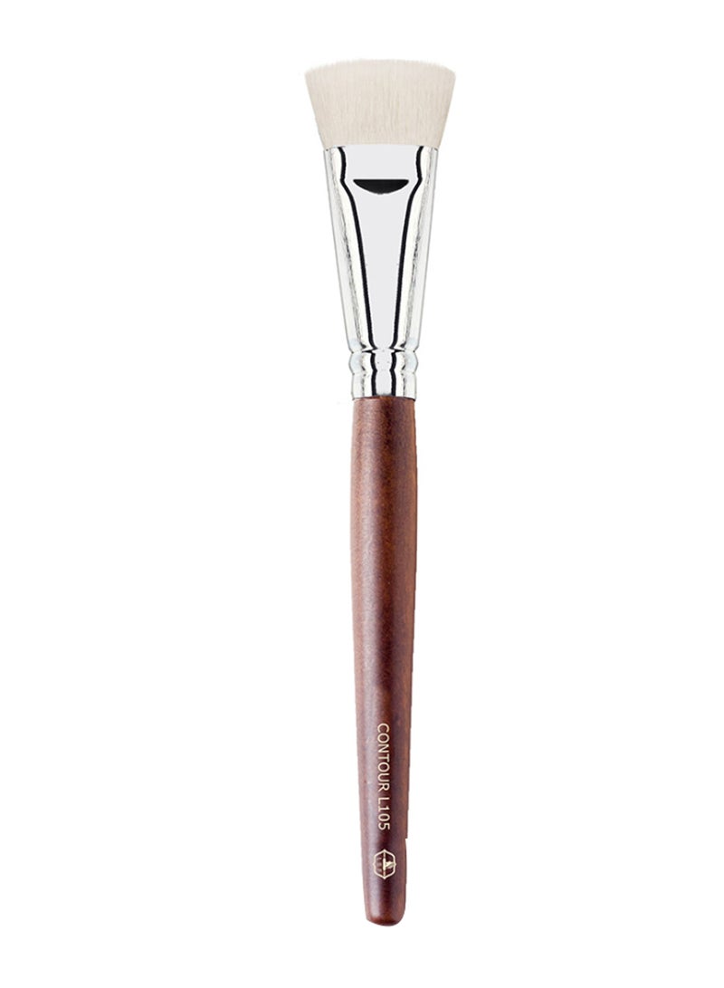LEF Contour Face Brush Brown/Silver/White - Image 1