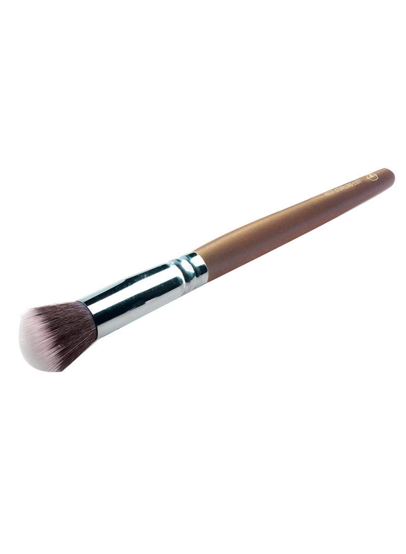 LEF Petit Stippling Face Brush Brown/Silver/White - Image 2