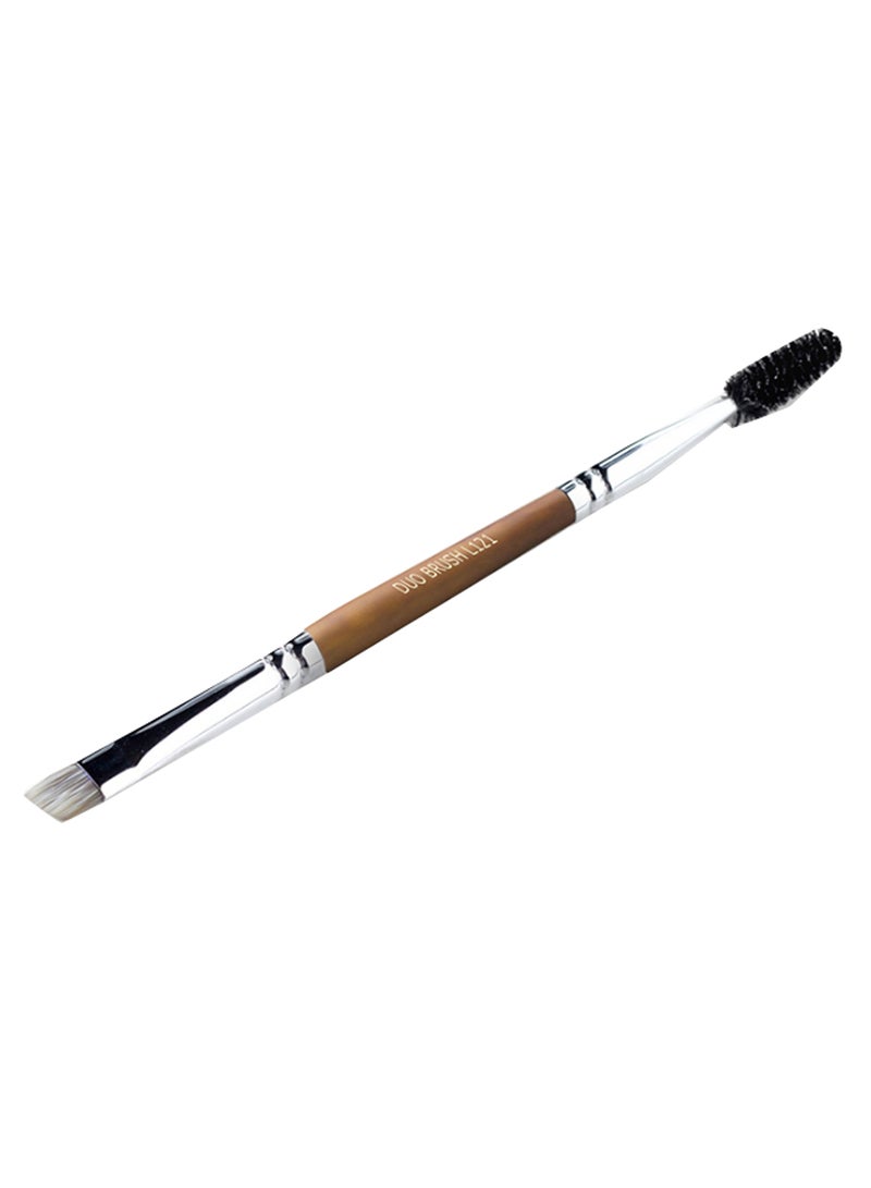 LEF Duo Eyebrow Brush Brown/Silver/Black - Image 2