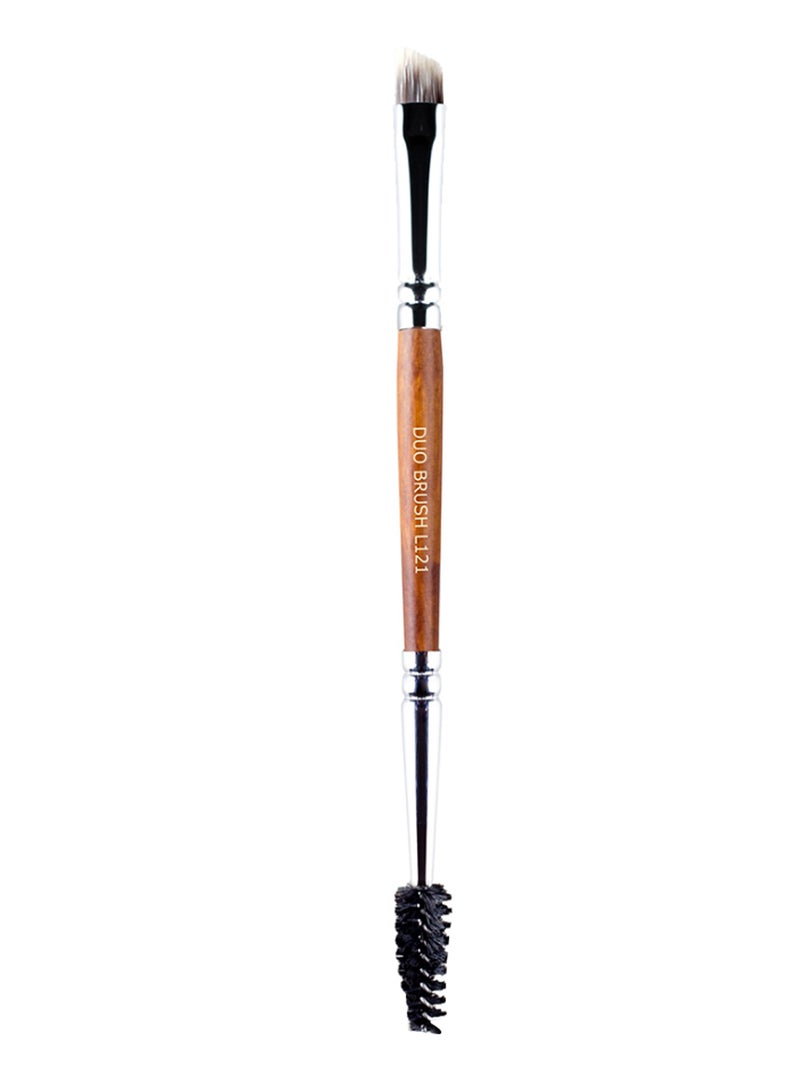 LEF Duo Eyebrow Brush Brown/Silver/Black - Image 1