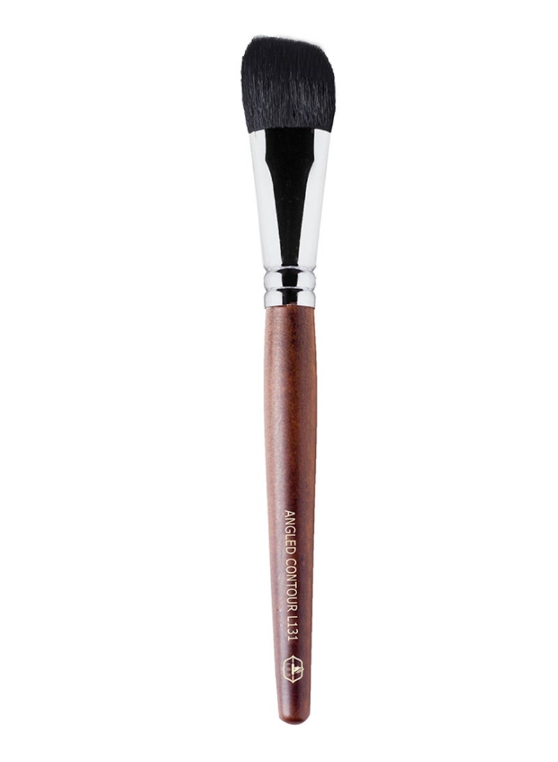 LEF Angled Contour Face Brush Brown/Silver/Black - Image 1