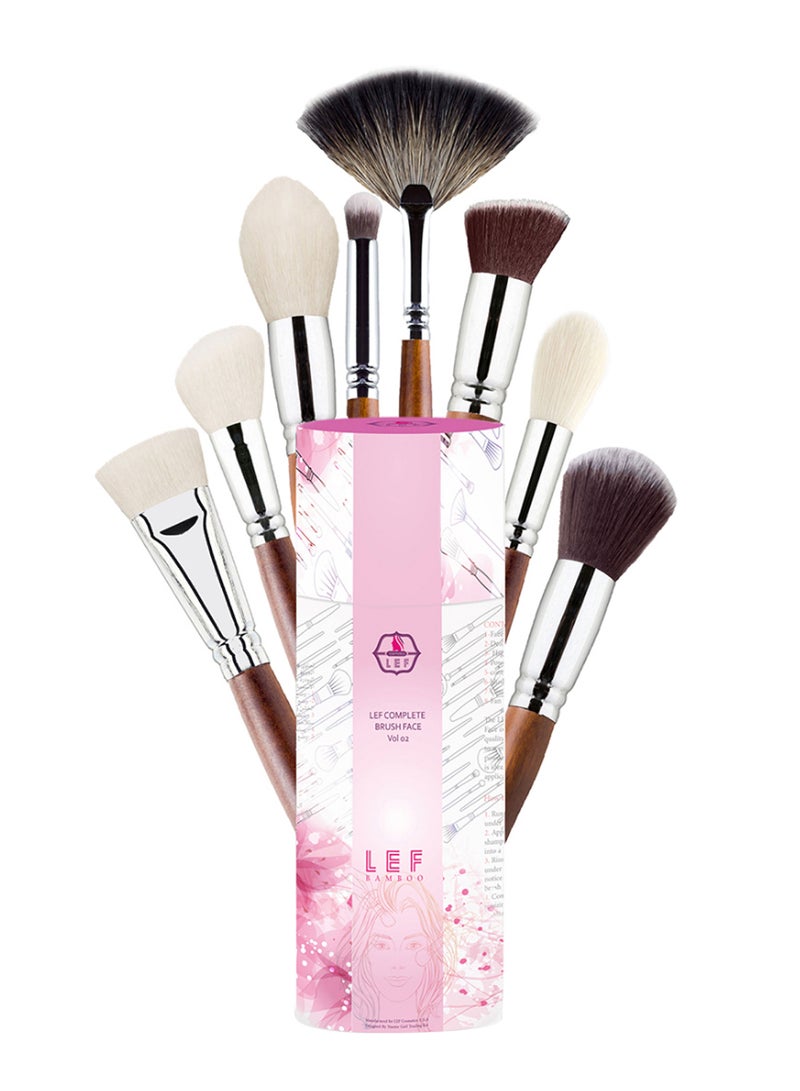 LEF 8-Piece Vol 02 Complete Face Brush Set Multicolour - Image 1