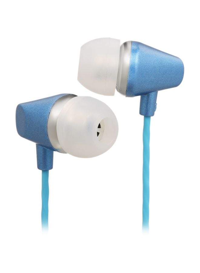 Wired In-Ear Earphones With Microphone Blue - Image 1