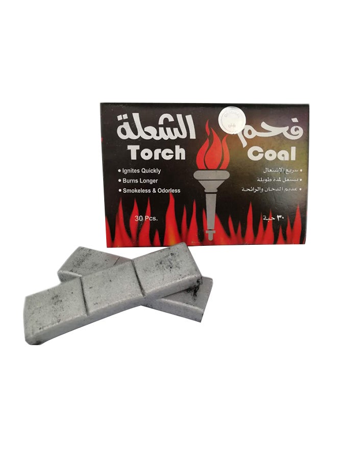 60-Piece Charcoal Cube Silver 10centimeter