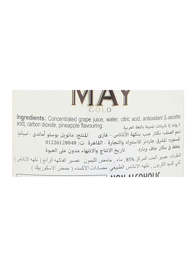 may Gold Sparkling Fruit Juice Pineapple Flavour 750ml  - Image 4