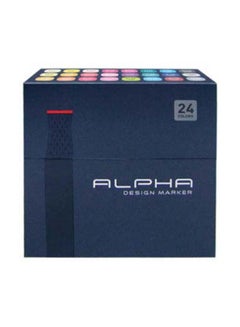 24-Piece Dual Tip Marker Set Multicolour