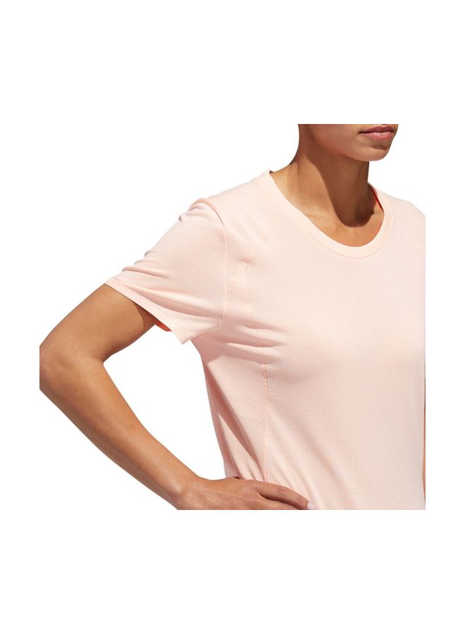 Adidas - Short Sleeve Running T-Shirt Clear Orange - Image 1
