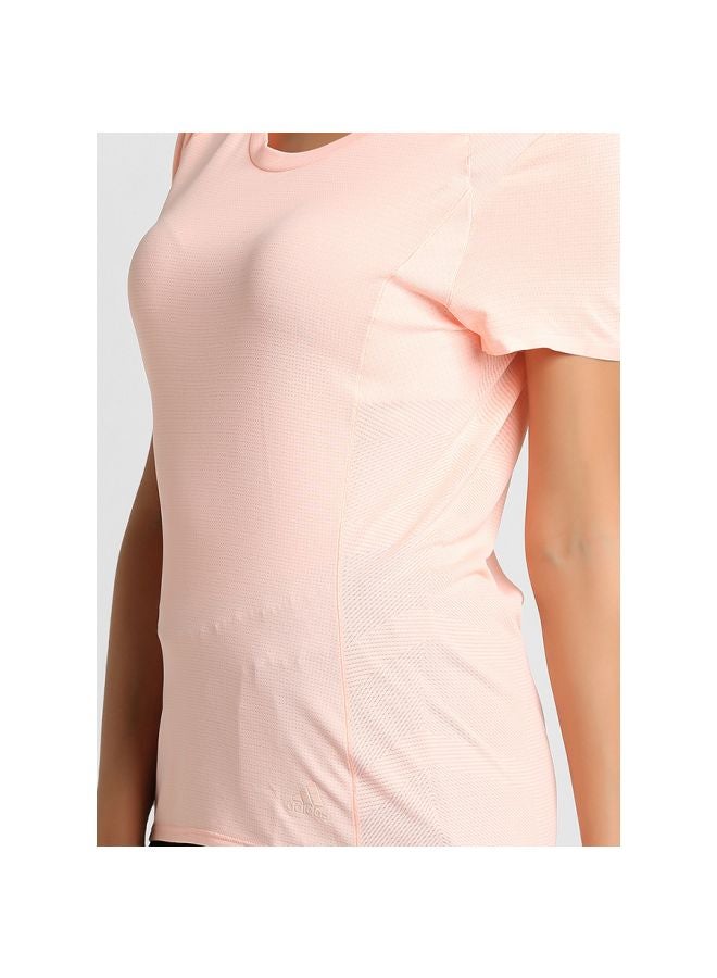 Adidas - Short Sleeve Running T-Shirt Clear Orange - Image 1
