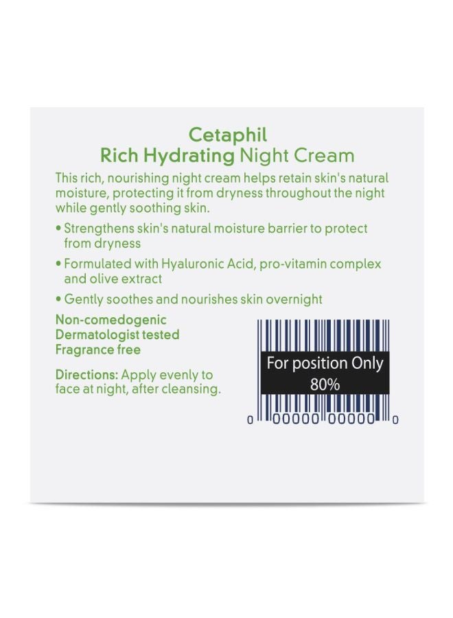Cetaphil - Rich Hydrating Cream with Hyaluronic Acid 48grams - Image 1