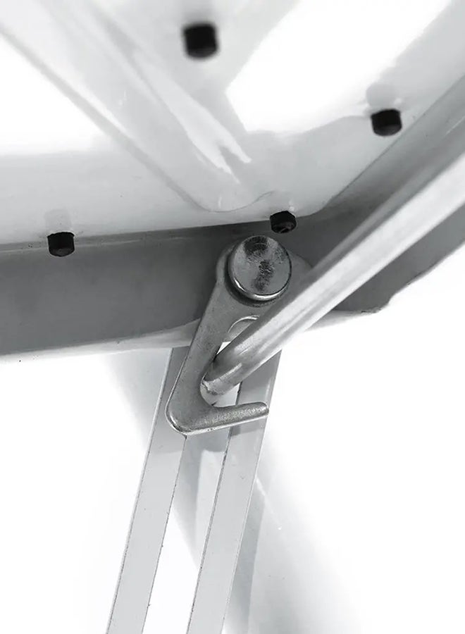 4-Step Rubber Handgrip Non-Slip Foldable Step Ladder White/Black 55inch  - Image 2