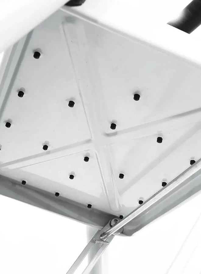 4-Step Rubber Handgrip Non-Slip Foldable Step Ladder White/Black 55inch  - Image 4