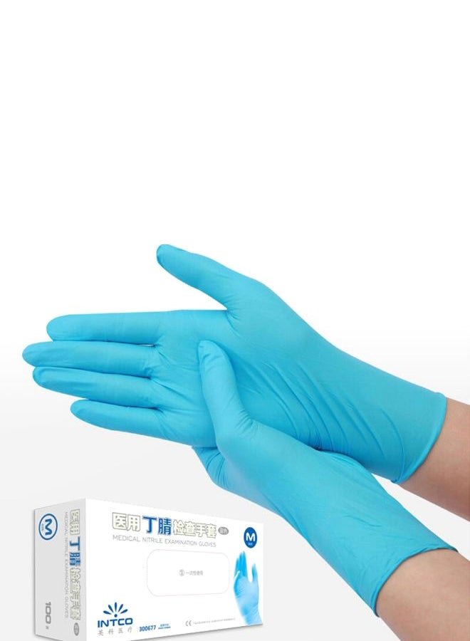 100-Piece Disposable Powder Free Nitrile Glove Set For Medical Uses - Image 2