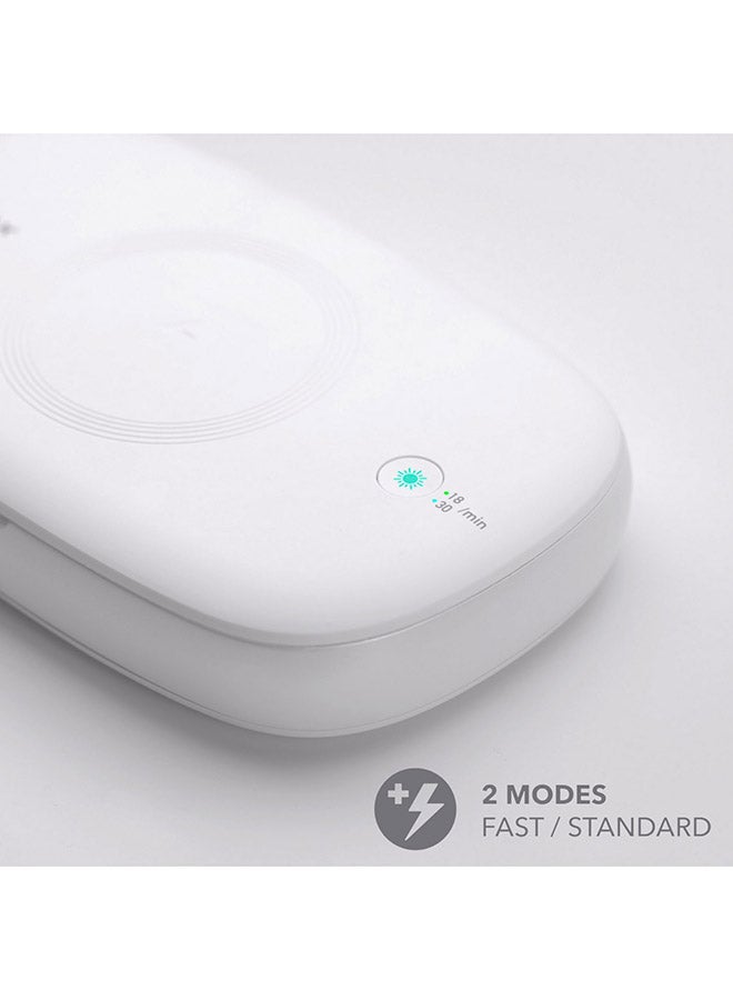 UV Sanitizing Box with Wireless Charging White