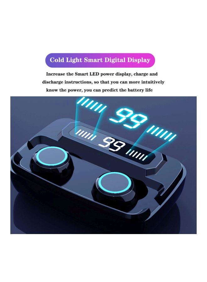 Generic - M11 TWS Wireless BT V5.0 Earphones With Hi-Fi Stereo Sound And Touch Control LED Digital Display Black - Image 1