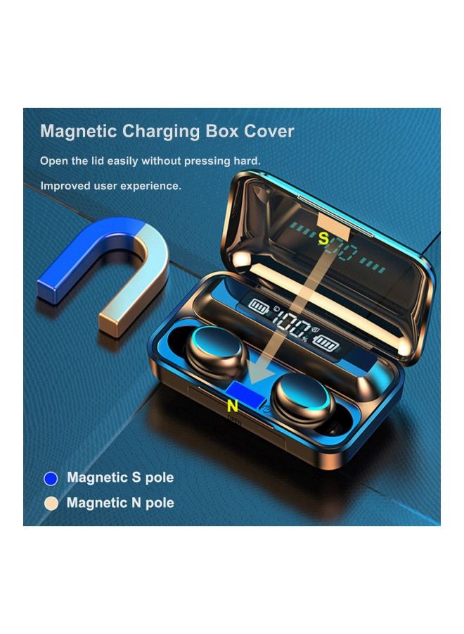 Bluetooth In-Ear Earbuds With Charging Box Black