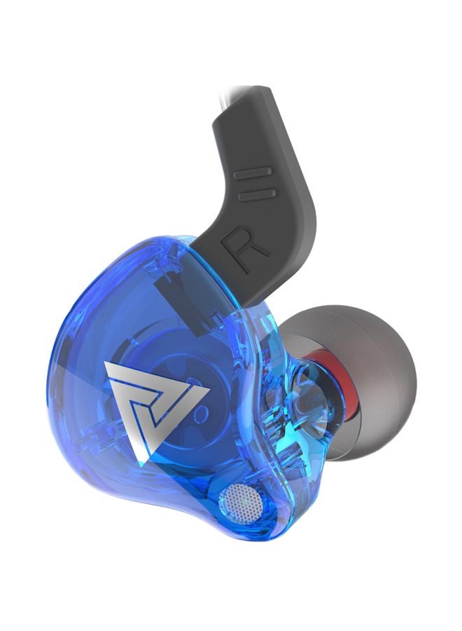 Wired In-Ear Earphones With Mic Blue/Clear