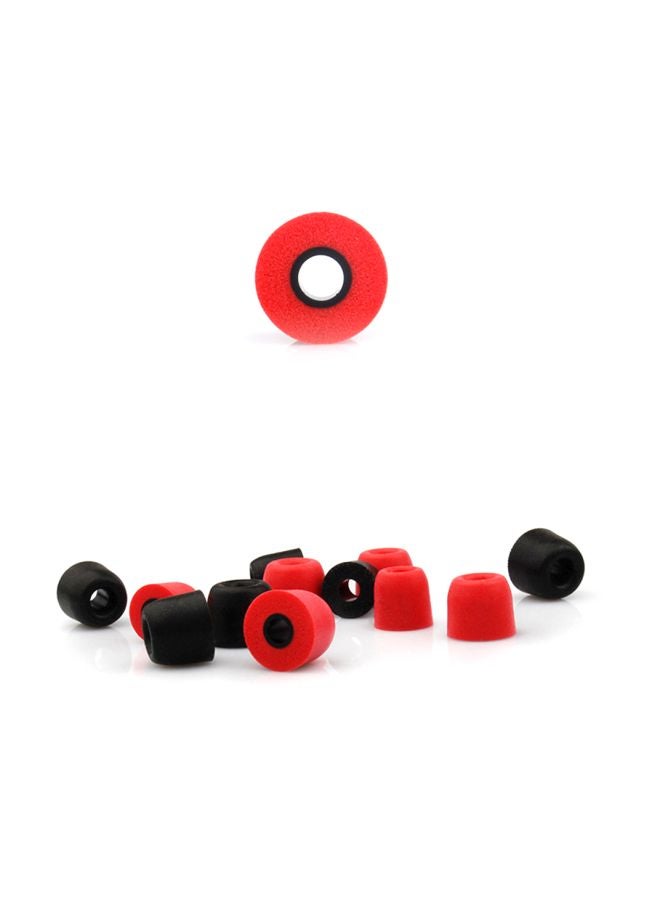 6-Piece Memory Foam Earbuds Set For In-Ear Earphones Red  - Image 2