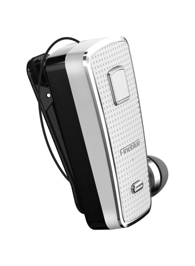 Fineblue Bluetooth Clip-On In-Ear Earphone With Mic White  - Image 2