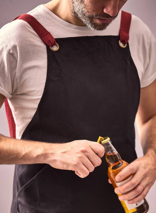 GENTLEMEN'S HARDWARE Outdoor BBQ Utility Apron With Bottle Opener - Image 3