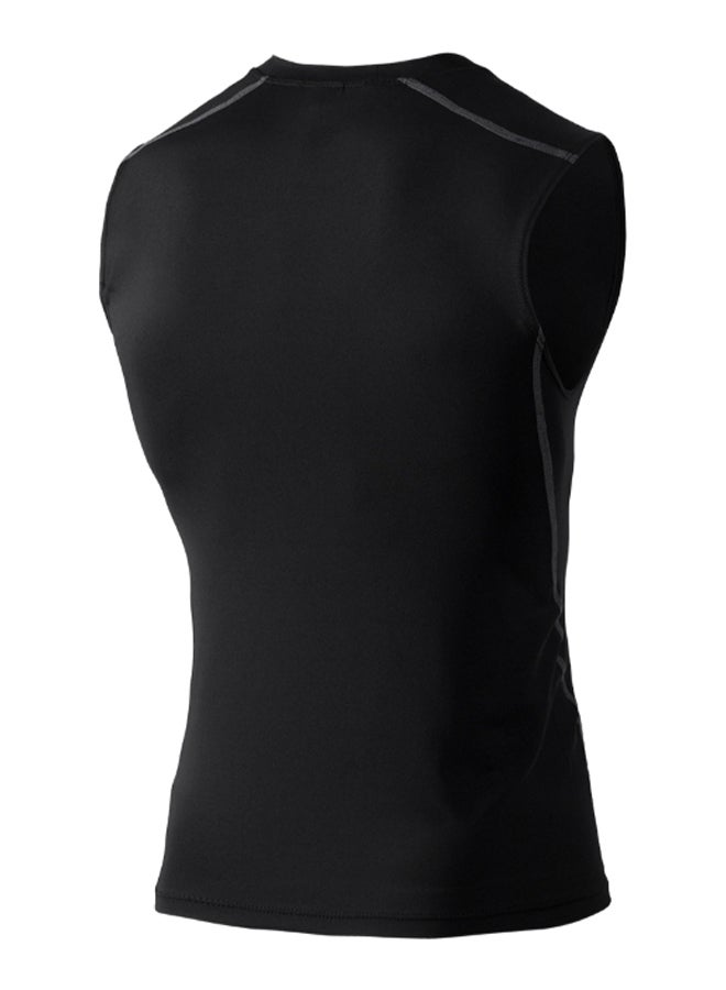 Generic 3-Piece Base-Layer Compression Sleeveless Workout T-Shirt Set L  - Image 4