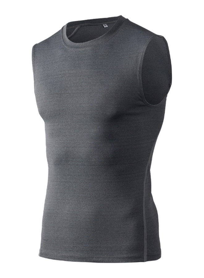 Generic 3-Piece Base-Layer Compression Sleeveless Workout T-Shirt Set L  - Image 3