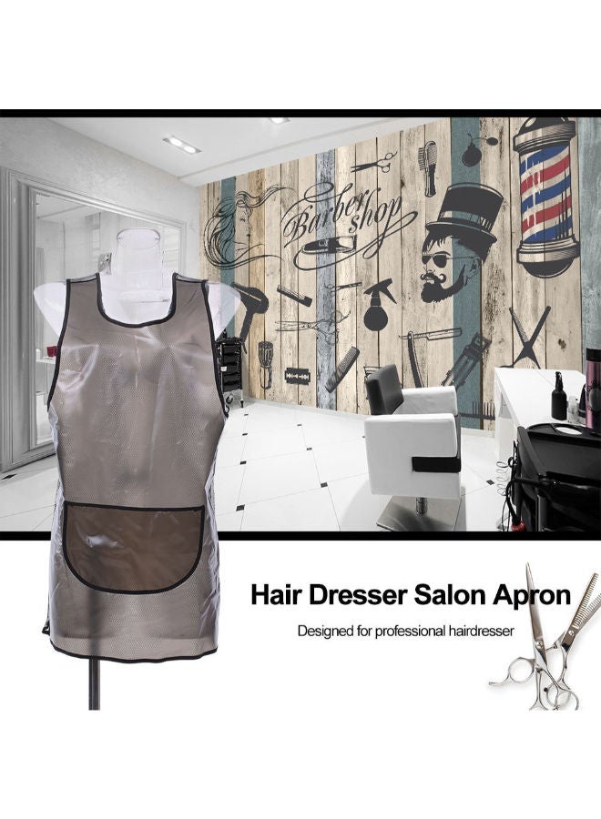 Generic Waterproof Hairdressing Cape Apron Grey  - Image 2