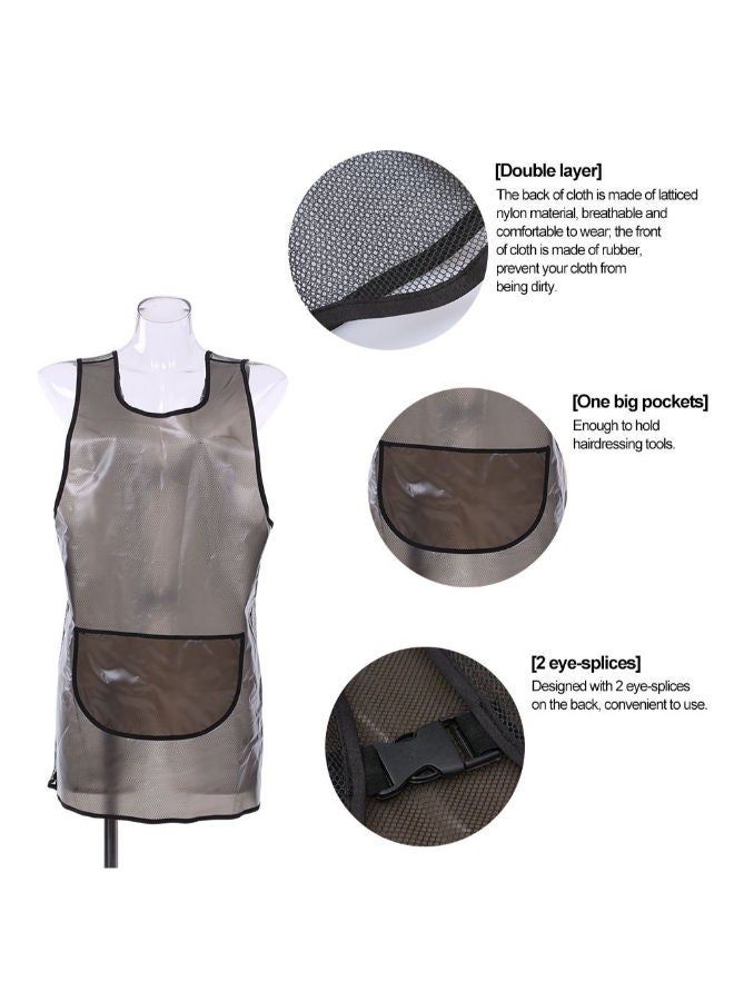 Generic Waterproof Hairdressing Cape Apron Grey  - Image 3