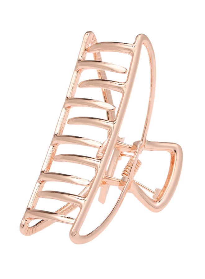 Metal Grip Hair Claw Clip Rose Gold - Image 1