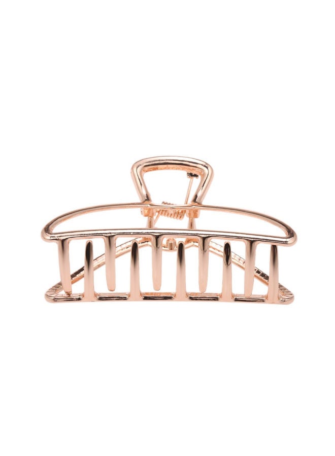 Metal Grip Hair Claw Clip Rose Gold - Image 2