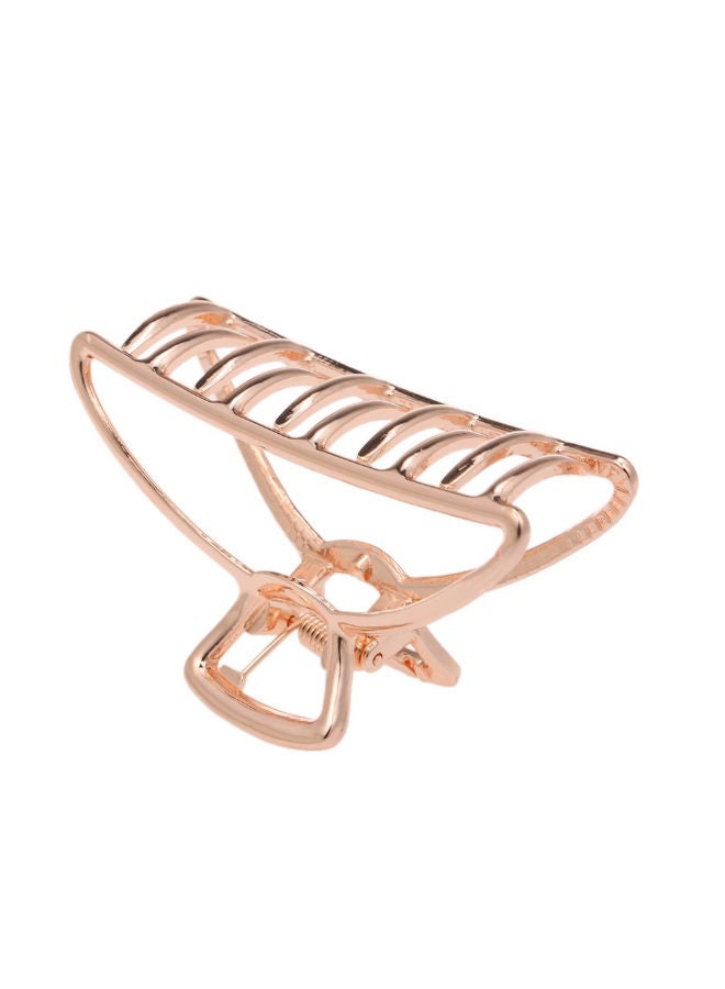 Metal Grip Hair Claw Clip Rose Gold - Image 3