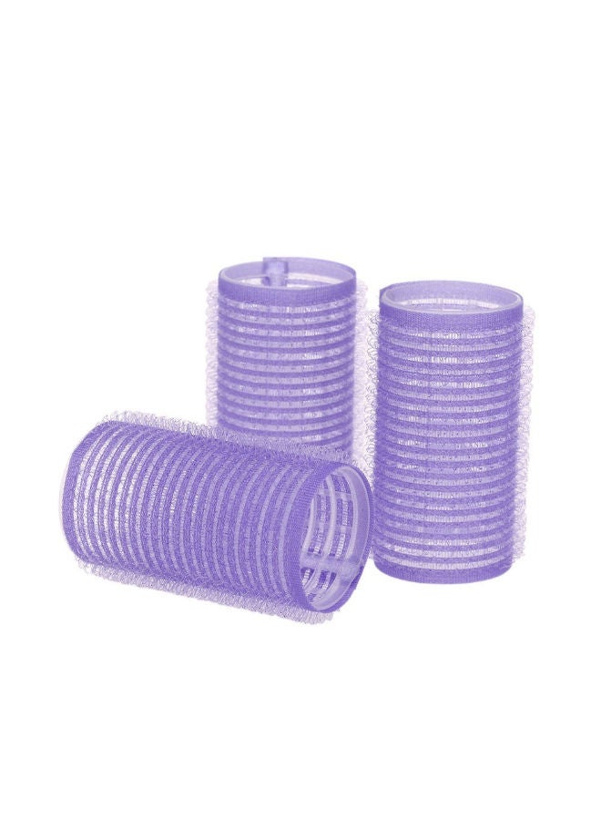 10-Piece Large Self Grip Hair Curl Roller Purple - Image 2