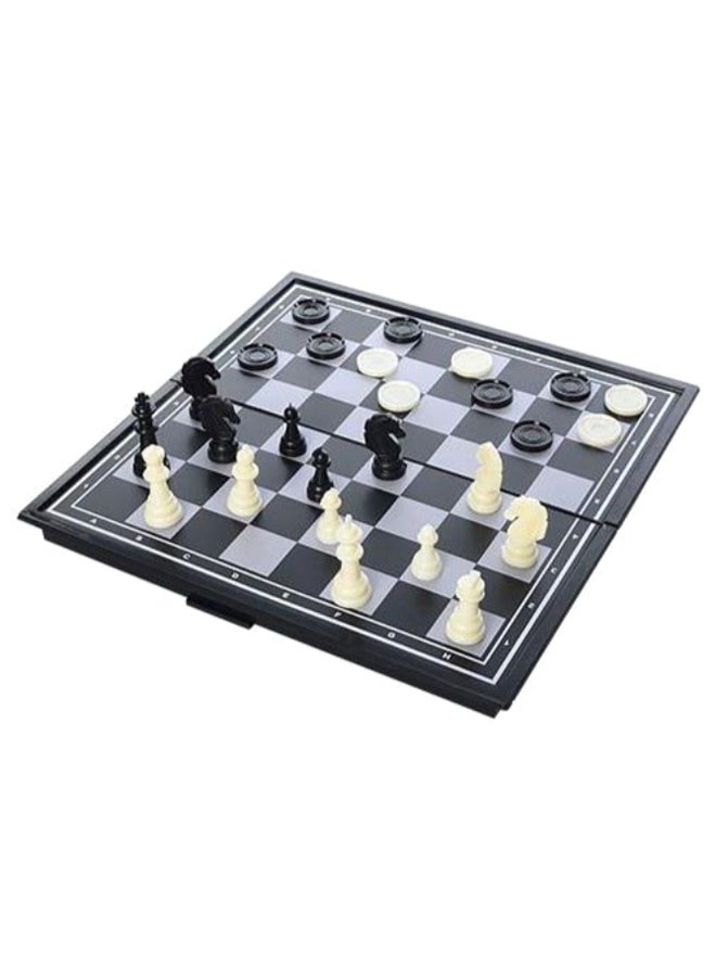 مجموعة لعبة  الشطرنج المغناطيسي والداما مع الطاولة 3 في 1 - Image 2