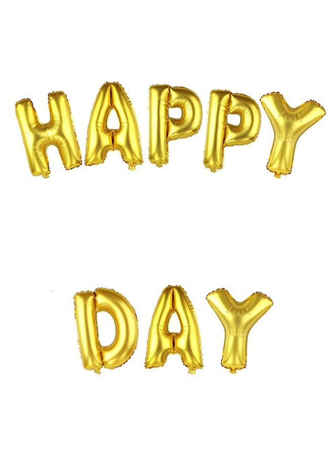13-Piece Happy Birthday Letters Hanging Foil Balloon Set 16inch