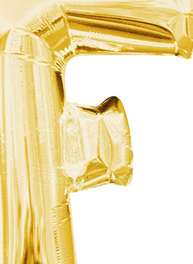 Secret Alphabetical Letter F Hanging Foil Balloon 100 x 95cm - Image 2