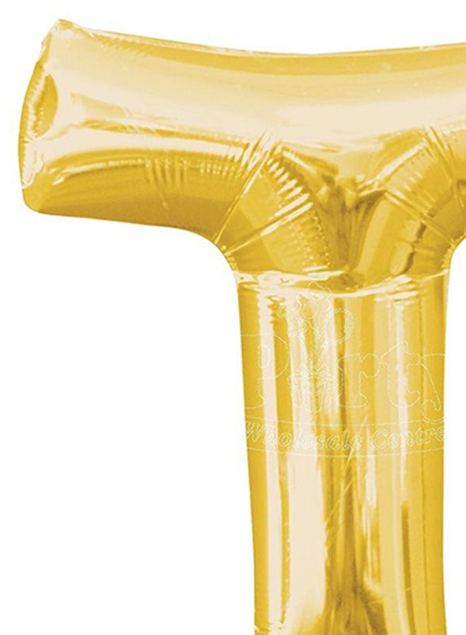 Secret Alphabetical Letter T Hanging Foil Balloon 100 x 95cm - Image 2