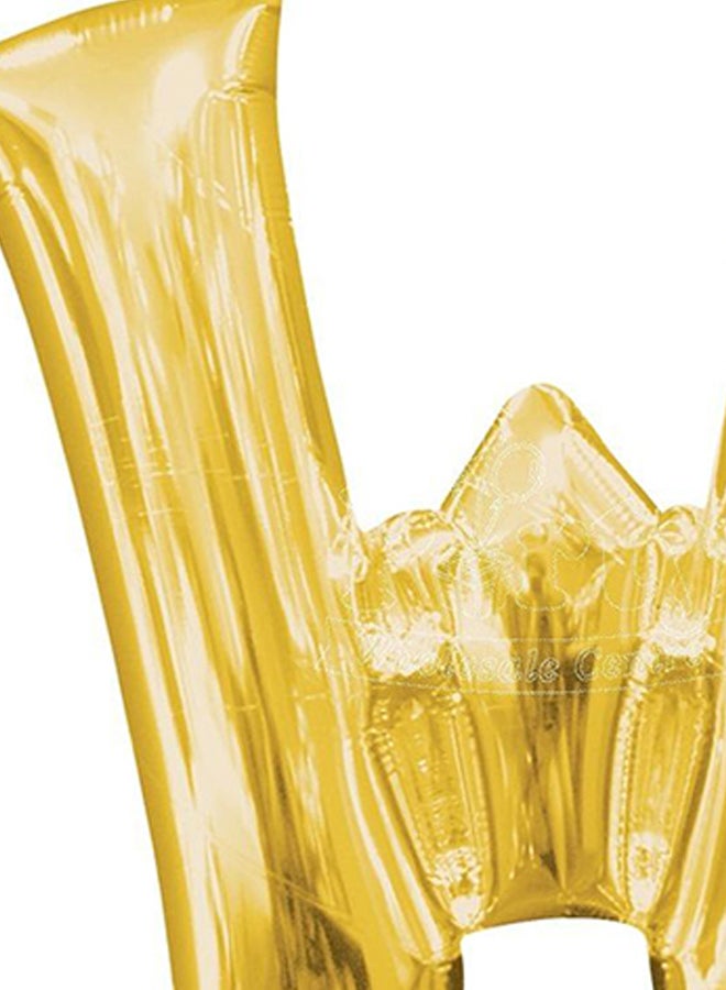 Secret Alphabetical Letter W Hanging Foil Balloon 100 x 95cm - Image 2